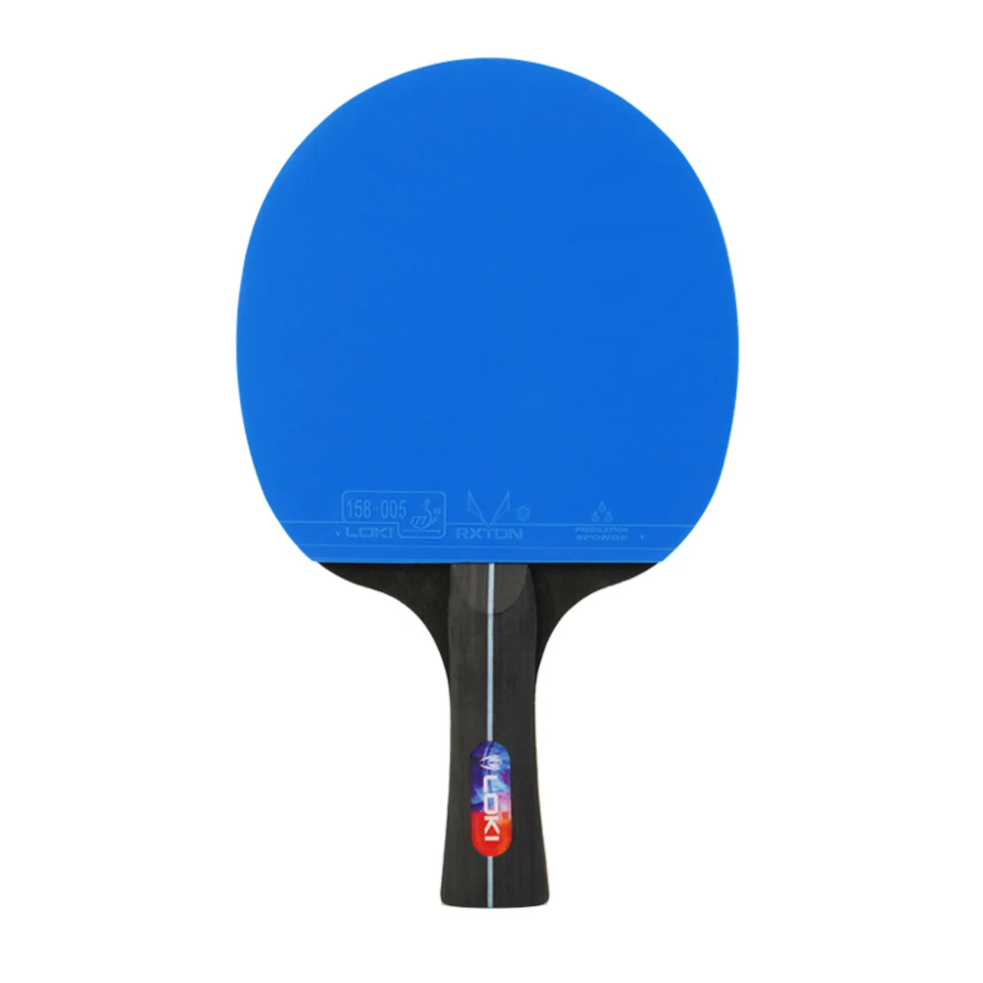 LOKI K5000 FL Manico lungo Racchetta da ping pong per intrattenimento domestico con gomma da ping pong di colore blu