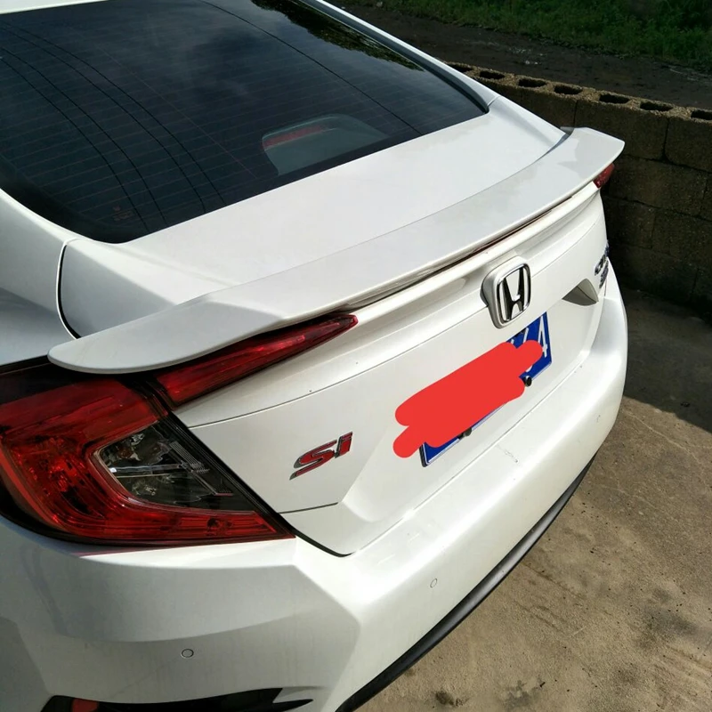 For 16 Civic Spoiler ABS Material Car Rear Wing No color Color Rear Spoiler For Honda Civic Spoiler Thailand RS 2016