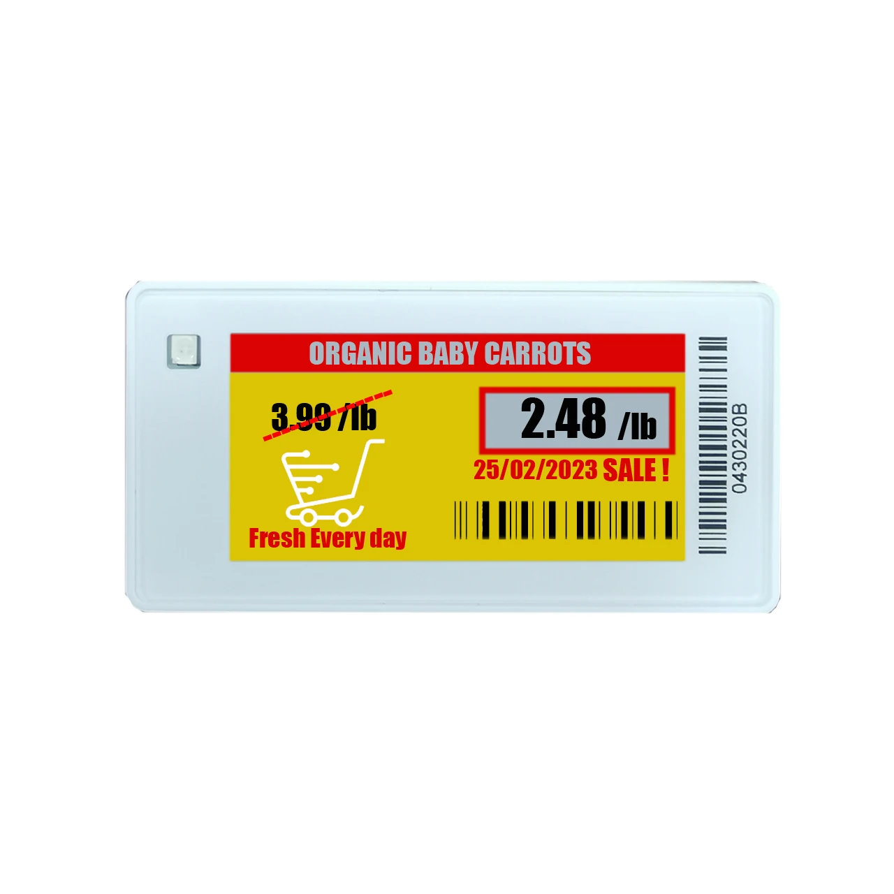 

4 Color ESL Label Black Red White Yellow Digital Price Tags Electronic Price Tag Electronic Shelf Label for Supermarket