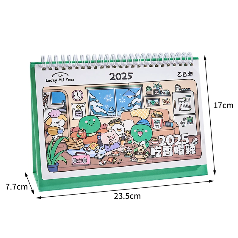 Cartoon Kawaii Snake Year Desk Calendar Cute Creative Diary Weekly Planner Fashion Desktop Small Ornament School Supplies Gifts