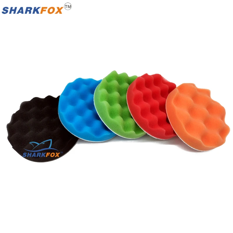 Sharkfox 3-7 inch Car Polishing Pad Sponge Buffing Waxing Clean Polish Buffer Drill Wheel Polisher Removes Scratches Car Repair