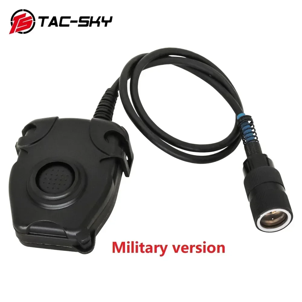 TAC-SKY 6 Pin Ptt Military Tactical Headphones PTT NATO Plug for PELTO/MSA Original Headset for AN/PRC 148 152 163 Walkie-Talki