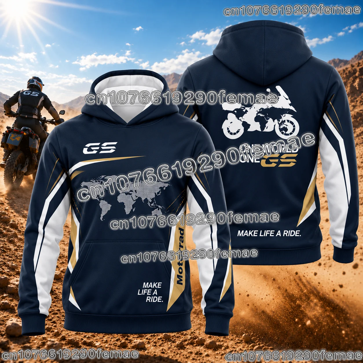 2027 GS Motorcycle Fan Supporter Hoodie R1250GS R1300GS Long Sleeve Adventure Riding Outdoor Casual Fashion Streetwear Top