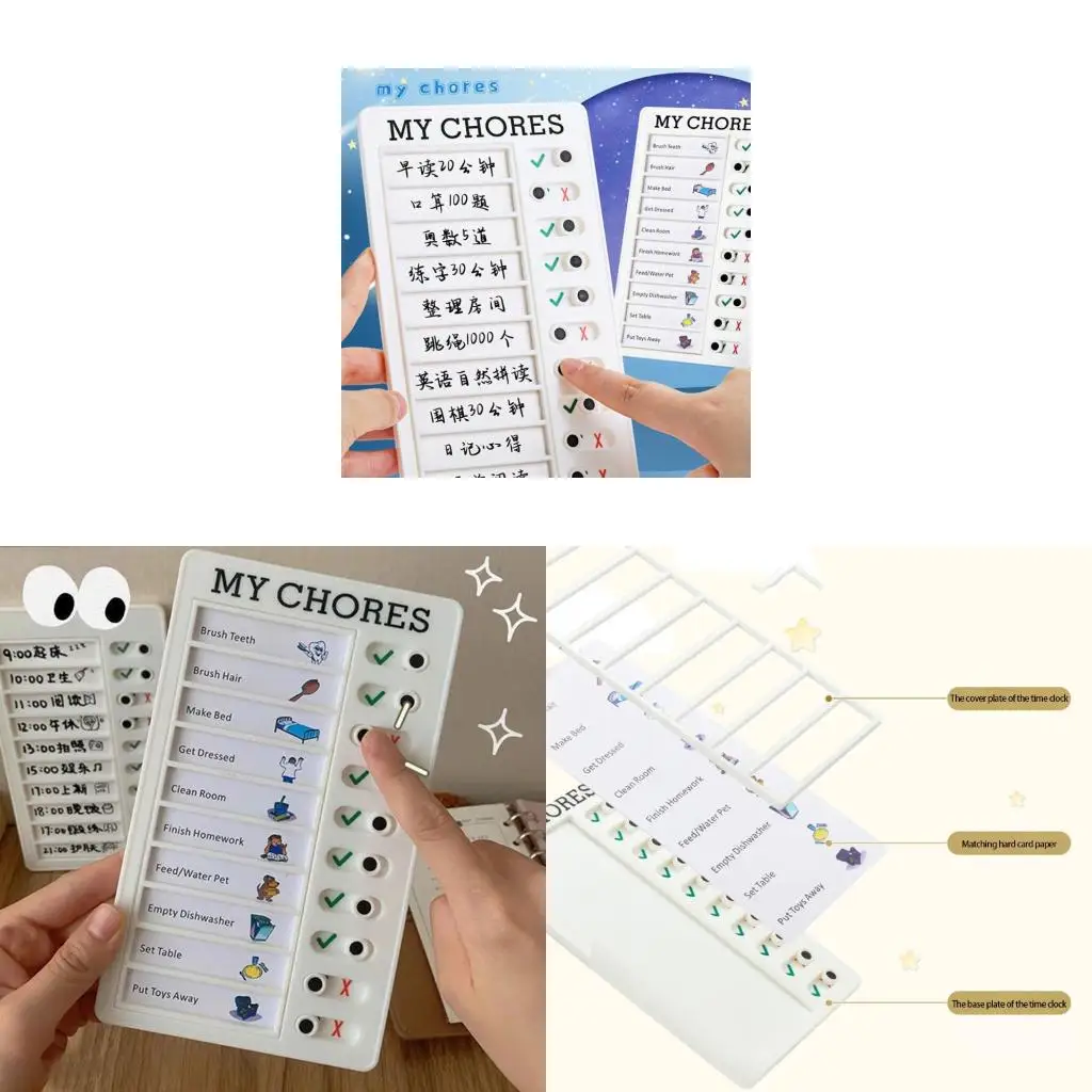 Daily Routine Chart Visual Schedule Board For Kids Toddler Time Management Board