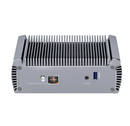 Industrial Fanless Mini PC AMD Ryzen 7 7730U 8 Core 16 Threads Barebone PC 2 LANs Router Gaming Computer Windows 11 2x4K WiFi6