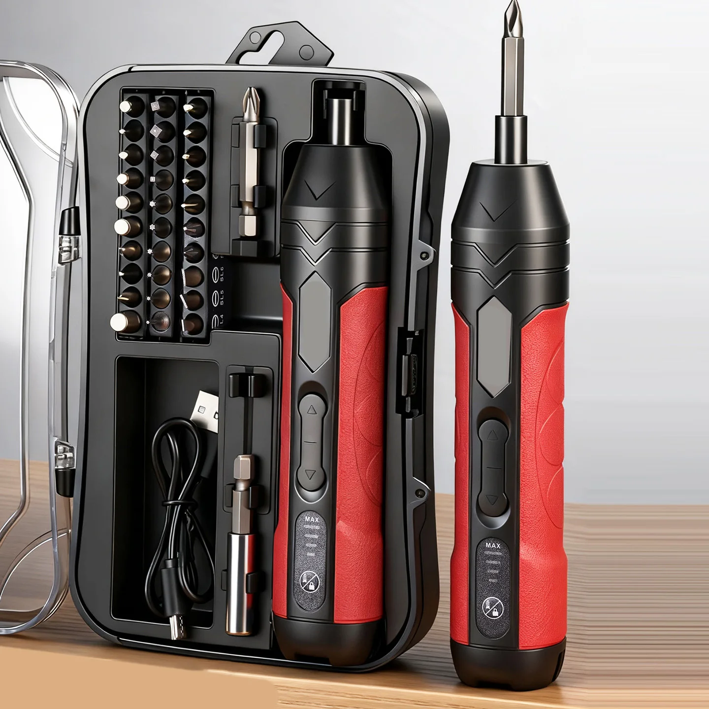 chave-de-fenda-eletrica-catraca-42v-tipo-c-carregamento-com-torque-de-quatro-velocidades-com-barra-de-extensao-para-madeira-e-instrumentos