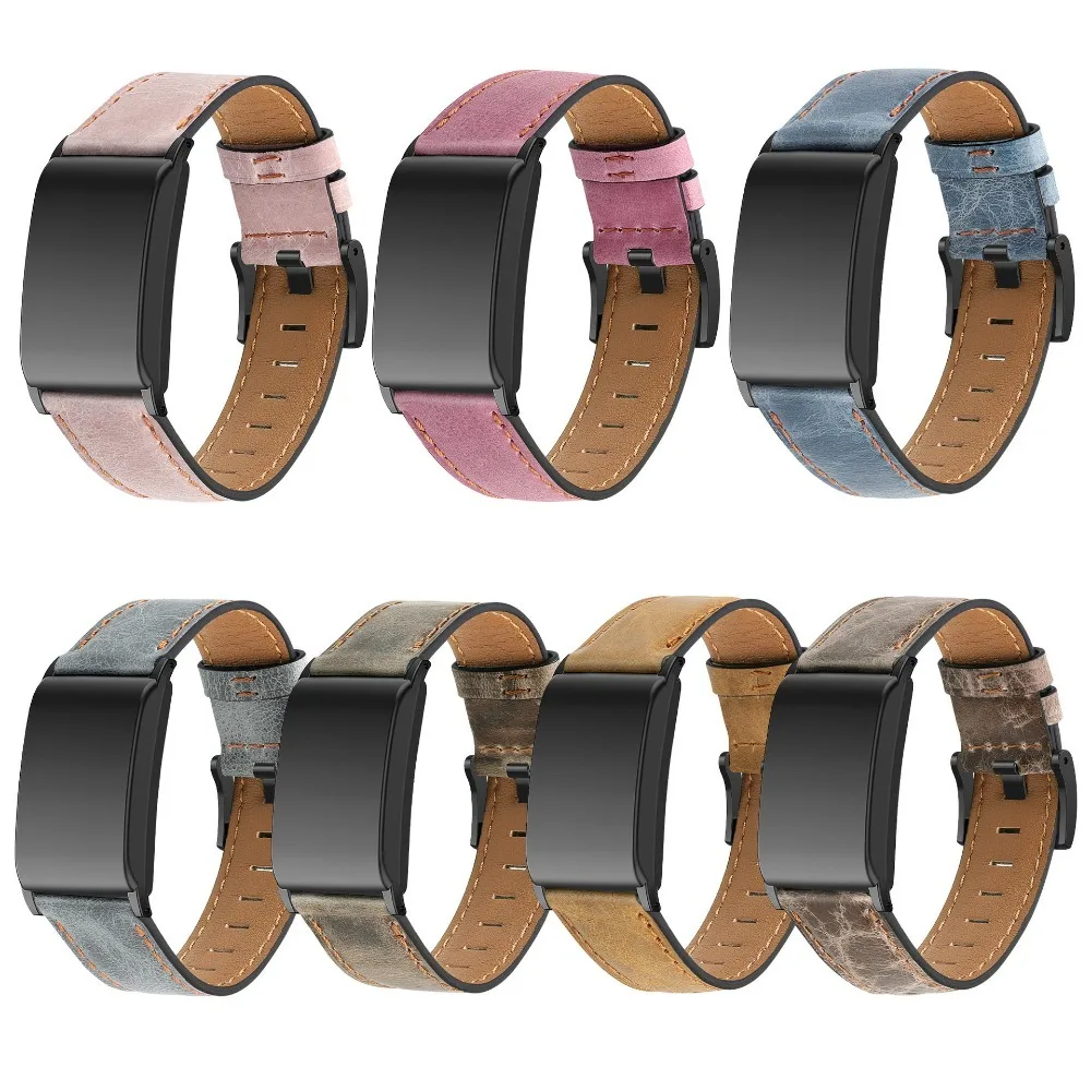 WHOOP 4.0 Compatible Leather Band Vintage Style Replacement Strap Premium Wristband Smart Fitness Accessories