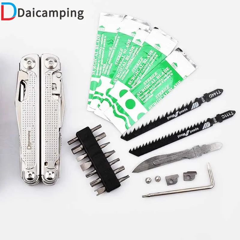 Daicamping DL301 Portable Manual Multi Tools Set Multi-tools Folding Blades Cutters Survival Gear Plier Army Swiss EDC Knife