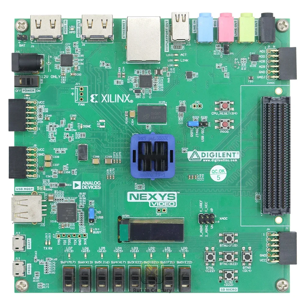 FOR Digilent Nexys Video Artix-7 FPGA Development Board XC7A200T 410-316 215K Logic Cells 512MB DDR3 HDMI USB-UART Ethernet