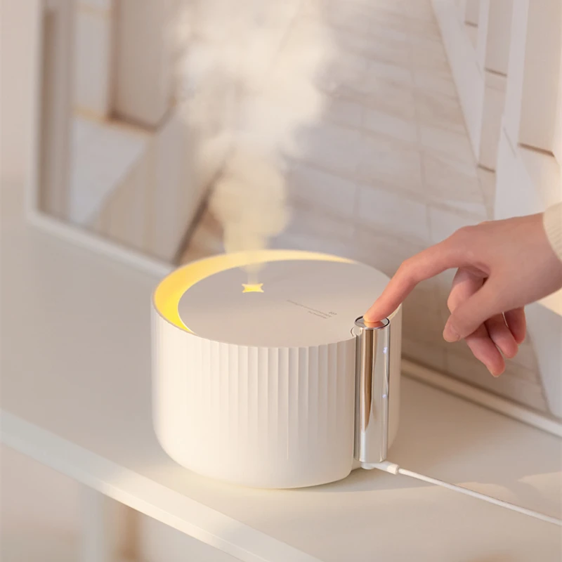 

650ml Household Ultrasonic Air Humidifier Aromatherapy Essential Oil Diffuser with LED Moon Lamp Room Aroma Mist Maker Diffusor