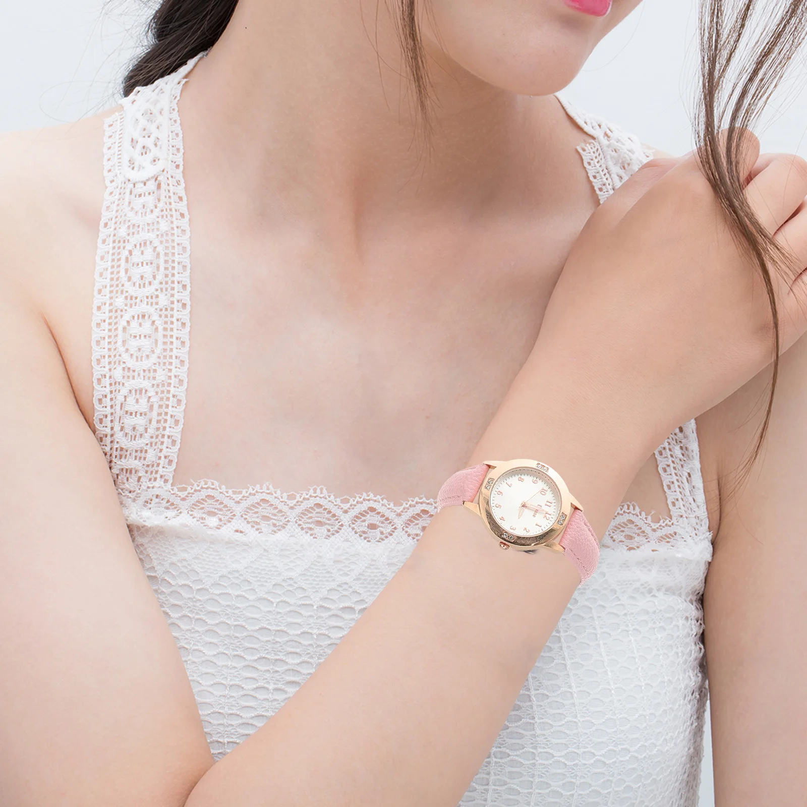 

1Pcs Waterproof Female Wrist Watch Stylish Elegant Design Practical Luminous Quartz Movement Holiday Festival Wear