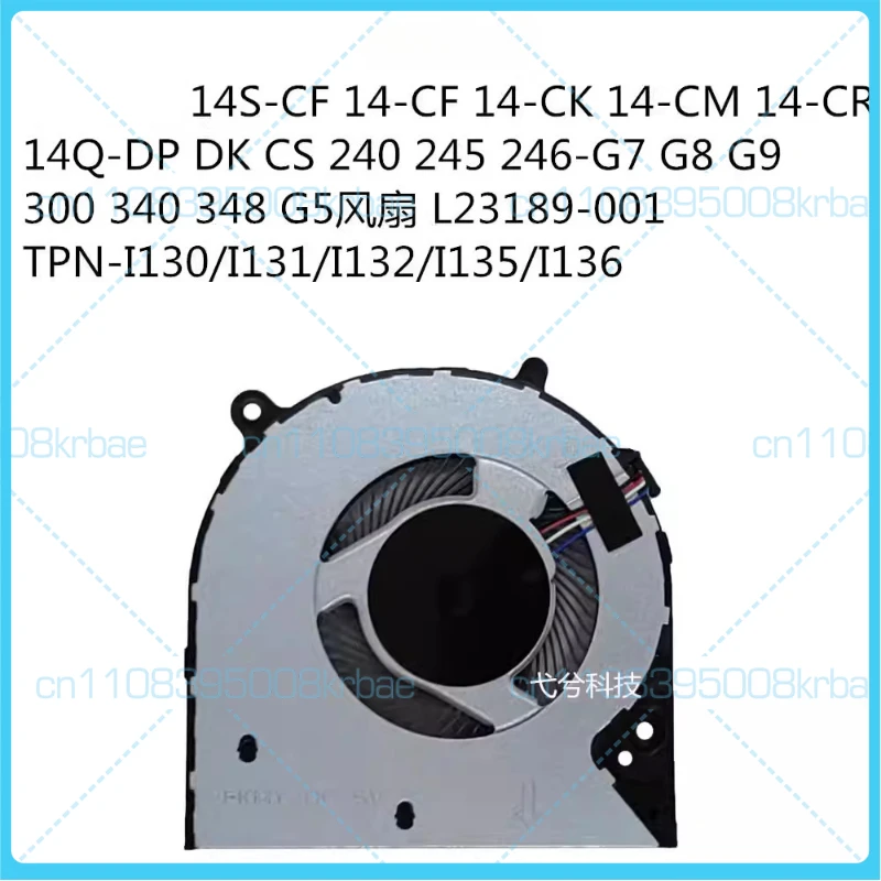 

For HP 14S-CF CK CM CR 14Q-DP DK CS Fan TPN-I130/131/132