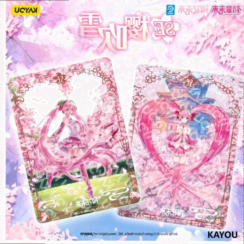 Kayou Hatsune Miku Collectible Cards First Sight Pack Vol.5 Cherry Blossom Poem Sakura Miku Anime Trading Cards Collection Gifts