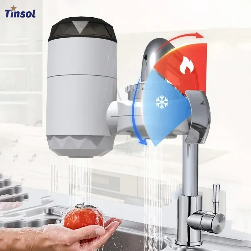 ก๊อกน้ำร้อนไฟฟ้า TINSOL 3000W สำหรับครัว ก๊อกน้ำร้อน-น้ำเย็นแบบทันที เครื่องทำน้ำร้อนแบบทันที