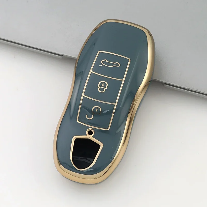 TPU Remote Car Key Case Replace Cover for Porsche Cayenne 718 MACAN Panamera 911 Macan Boxster Cayman Accessories