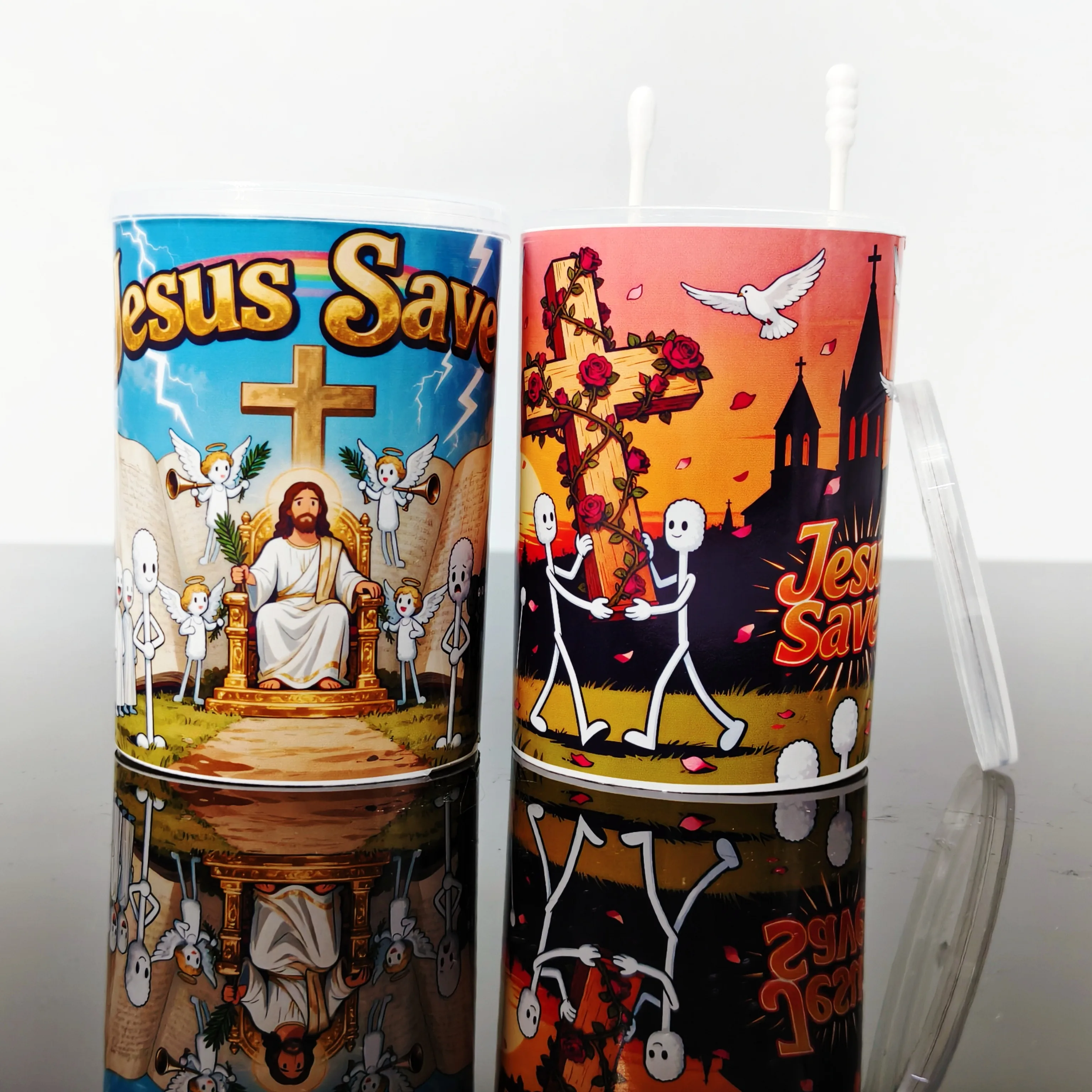 200 шт./400 шт. ватный тампон на тему Иисуса, спиральный круглый толстый тампон, ватный тампон, ватный тампон в религиозной вере