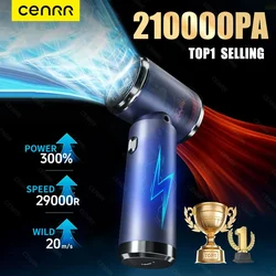 CENRR 210000PA Mini Car Vacuum Cleaner Low Noise Cordless Strong Suction Portable Handheld Vacuum Cleaner Cleaning Machine