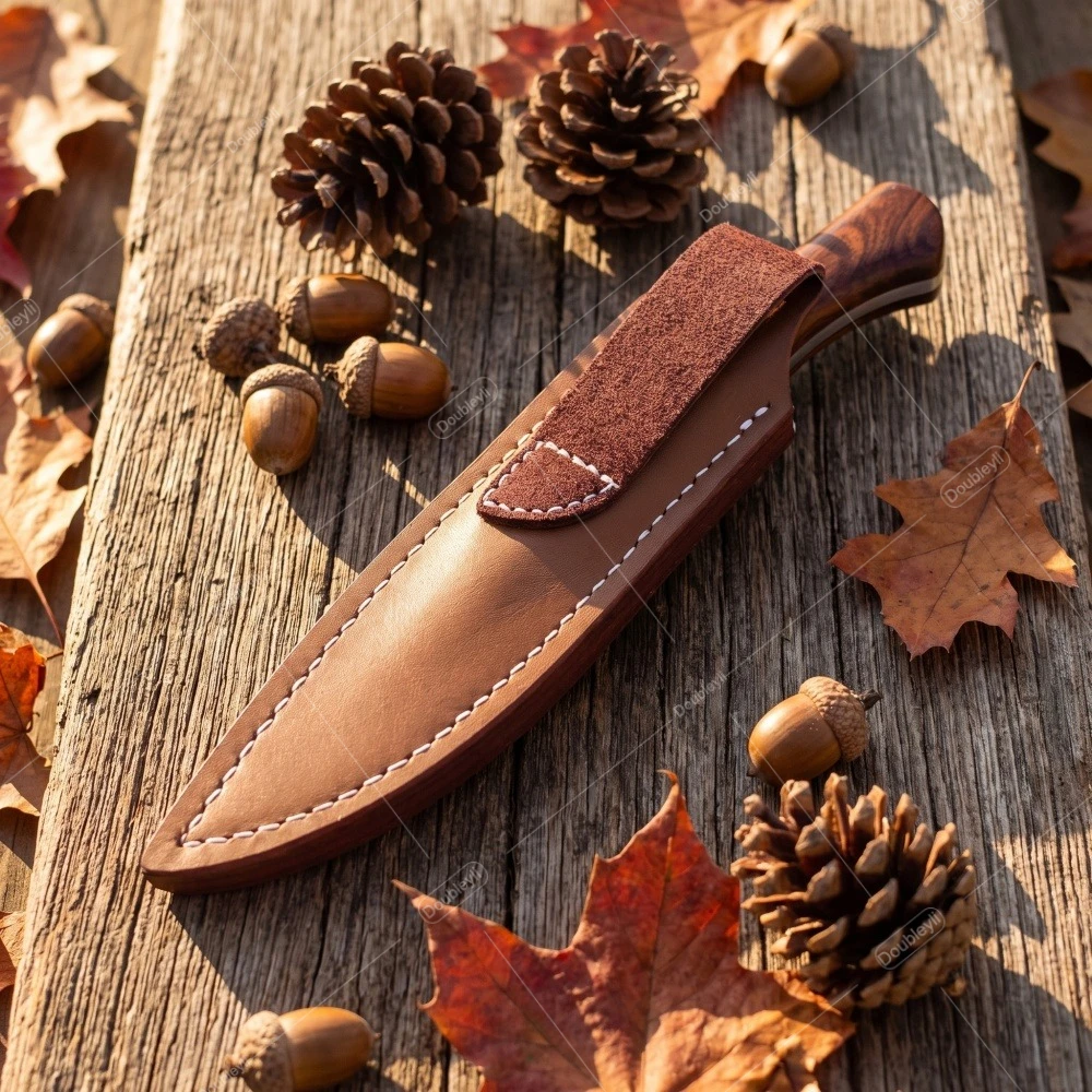 高品質のポータブル実用的なストレートナイフ木製ハンドルキャン - Bushcraft Knife Fixed のレビューと価格