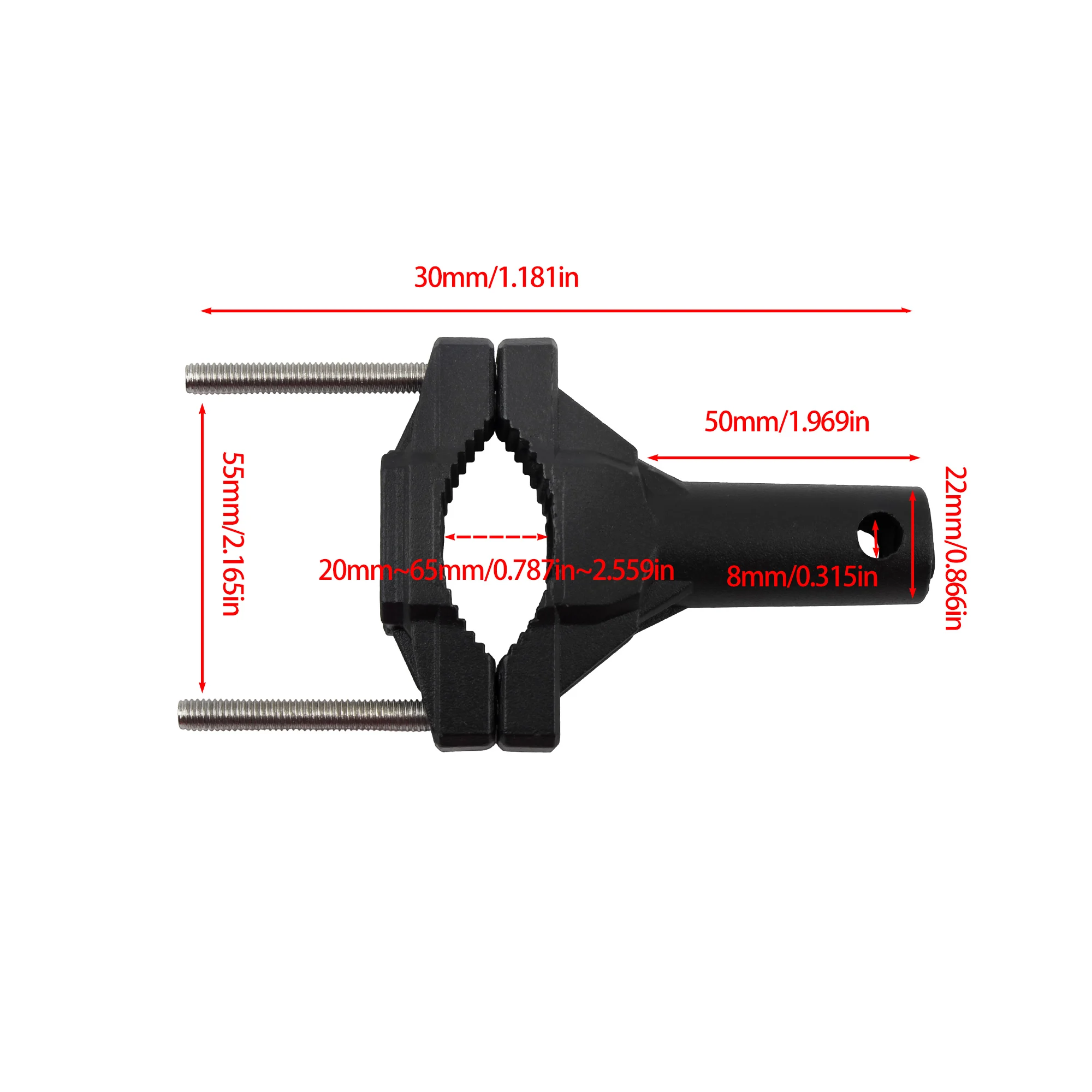 Universal 2-3.8CM Motorbike Headlight Bracket Modified Bumper Motorcycle Headlight Bracket Spotlight Extension Pole Frame