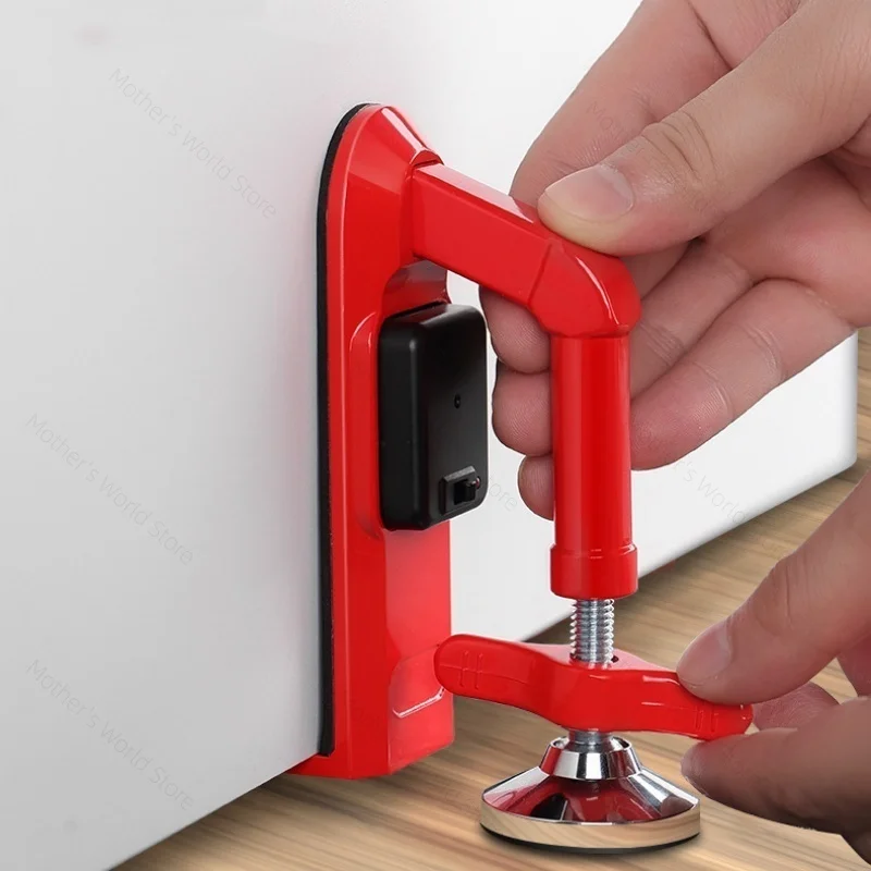 Aluminum Alloy Alarm Door Stopper Suction Cup Door Lock Brace Not Alarm /Alarm Type Self-Defense Security Device for Anti Theft