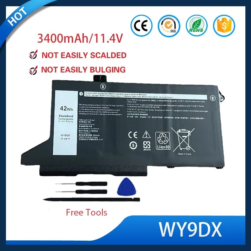 

WY9DX 01K2CF Battery For Dell Latitude 15 5520 14 5420 Precision 15 3560 11.4V 42Wh 3685mAh