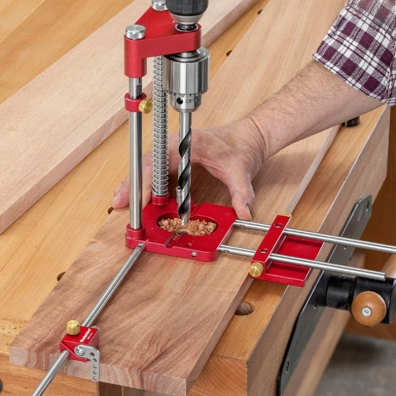 For Metal Portable Belt Drill Positioner, Precise Woodworking Positioner