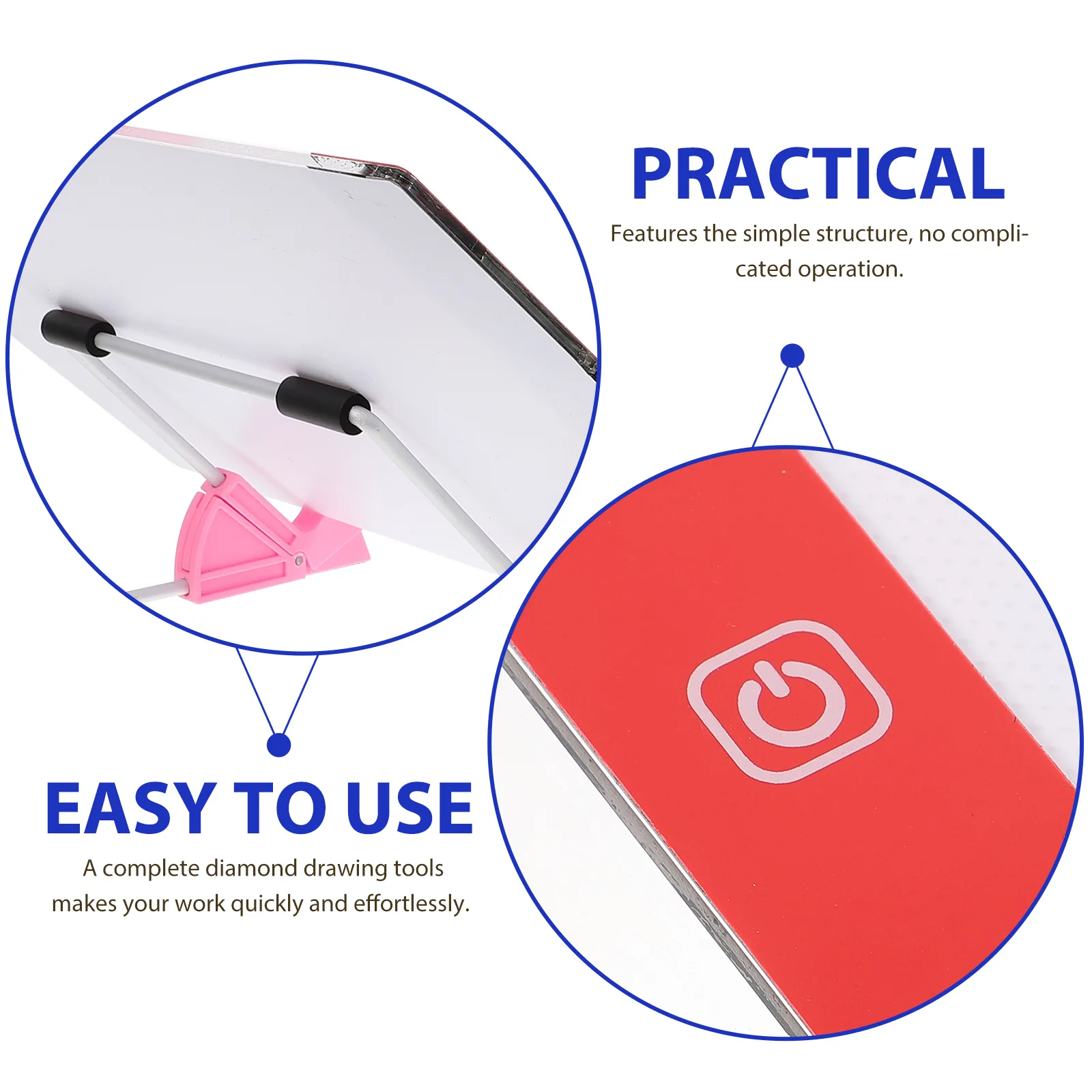 

1Set Diamond Drawing Craft Tools Durable Material Complete Set Easy Use DIY Project for Home Diamond Dotting Cross Stitch