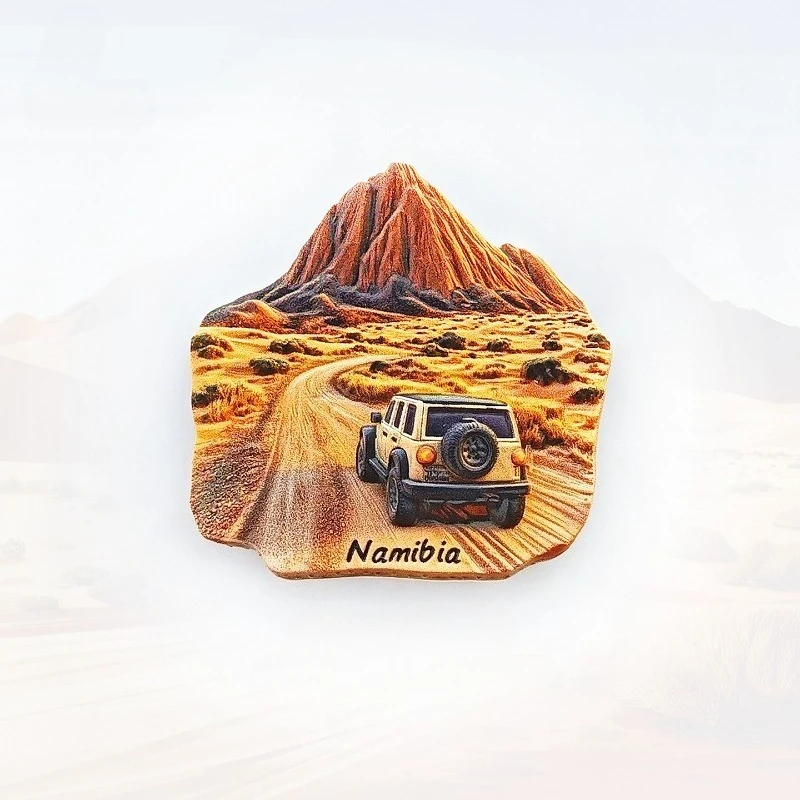 Namib Desert Safari Vehicle Fridge Magnet - 3D African Souvenir Dune Adventure Decor Unique Namibia Gift