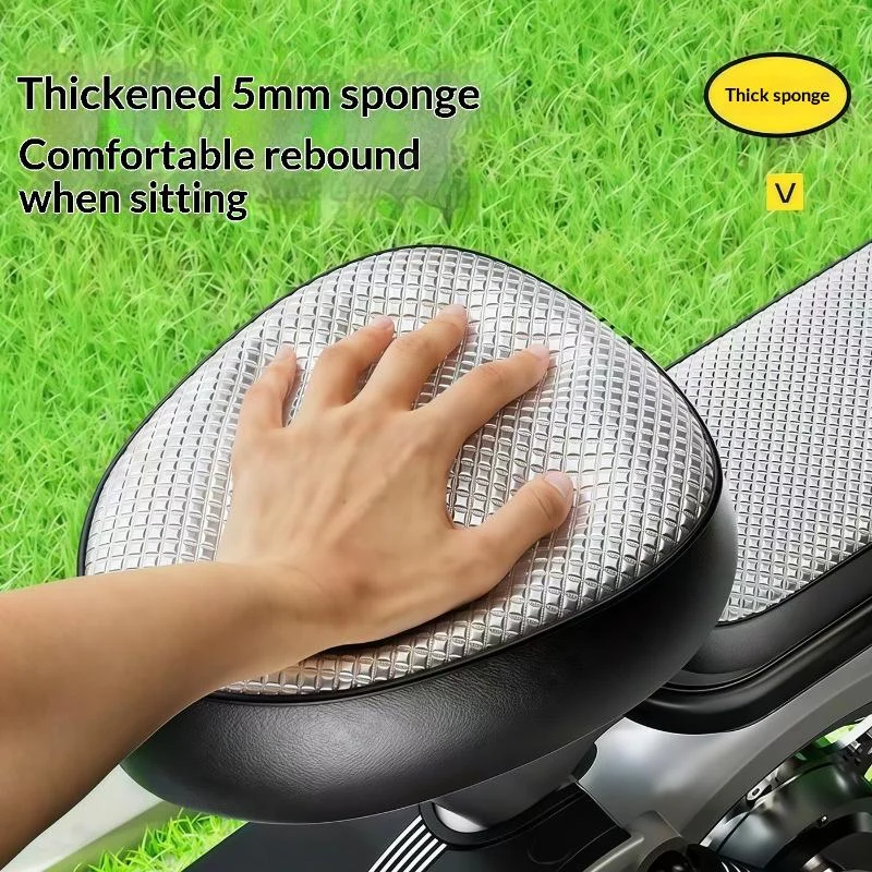 

New Electric Bike Scooter Seat Sunscreen Cover Summer Thermal Insulation Waterproof Seat Cushion EBike Front Rear Cover