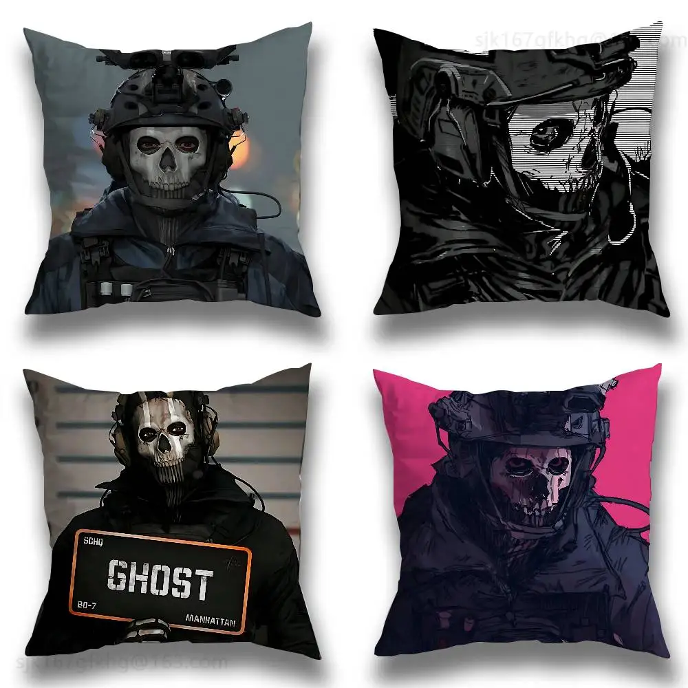 

Game Call of Duty Pillow Case Anti-dustmite Pillowcase Invisible zipper silky short plush Sofa cushion cover