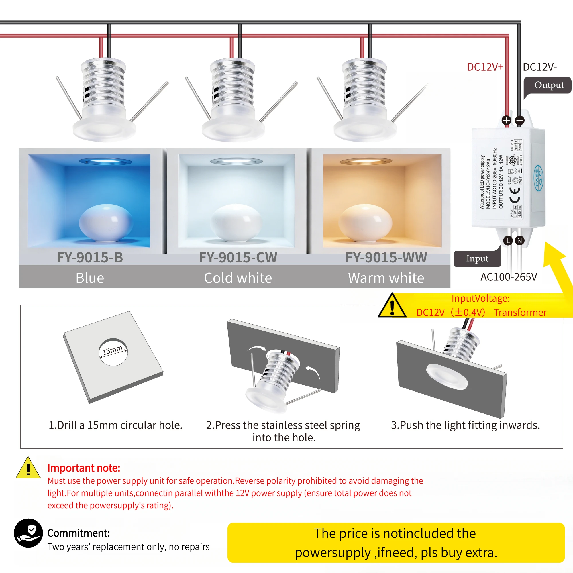 Mini Led Spot Light 1W Ceiling Spotlight Acrylic Dimmable 12V Spots for home stair celing cabinet Bar Car display DIY Lighting