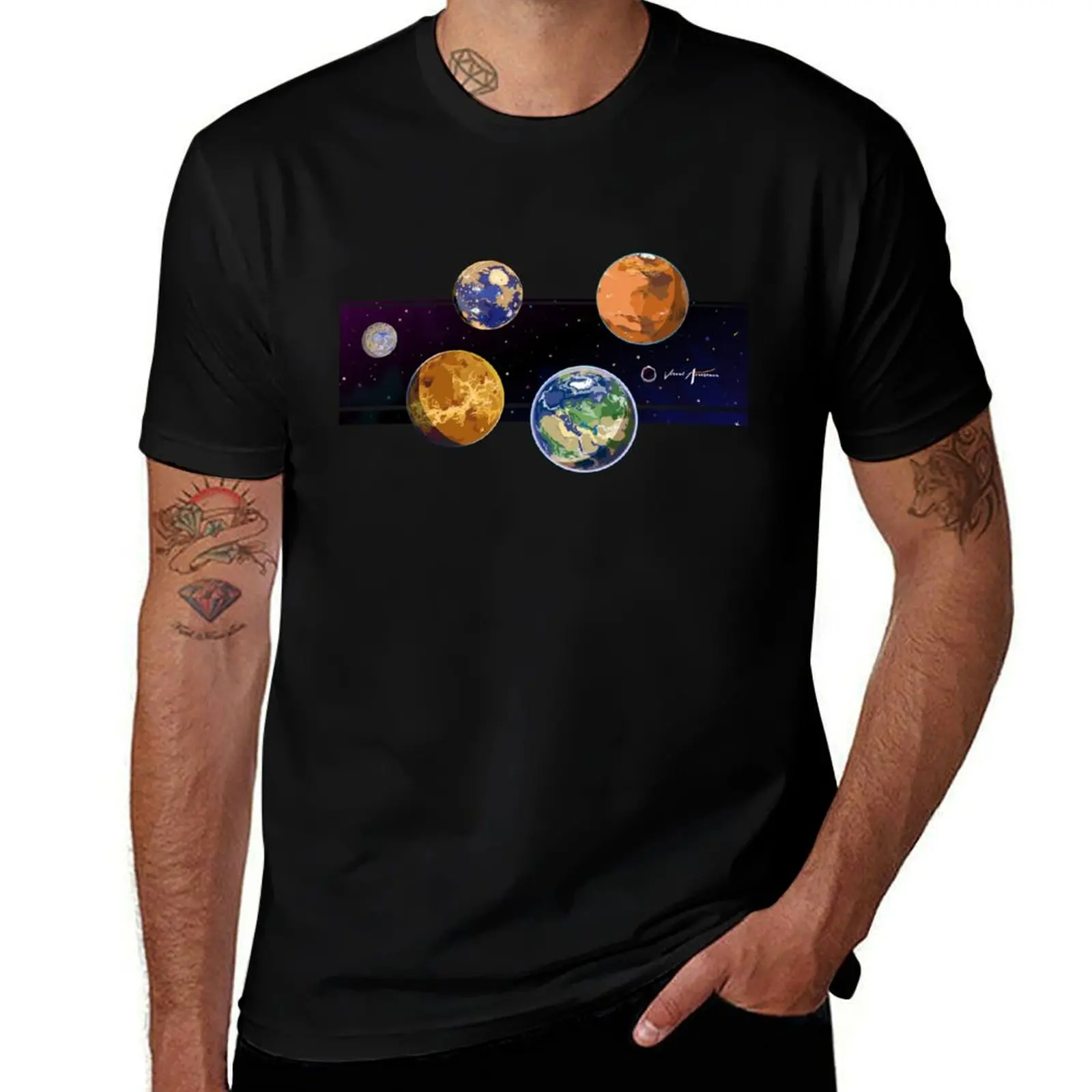 

Футболка Wonder of Inner Solar System, забавные футболки, мужская футболка, роскошная футболка