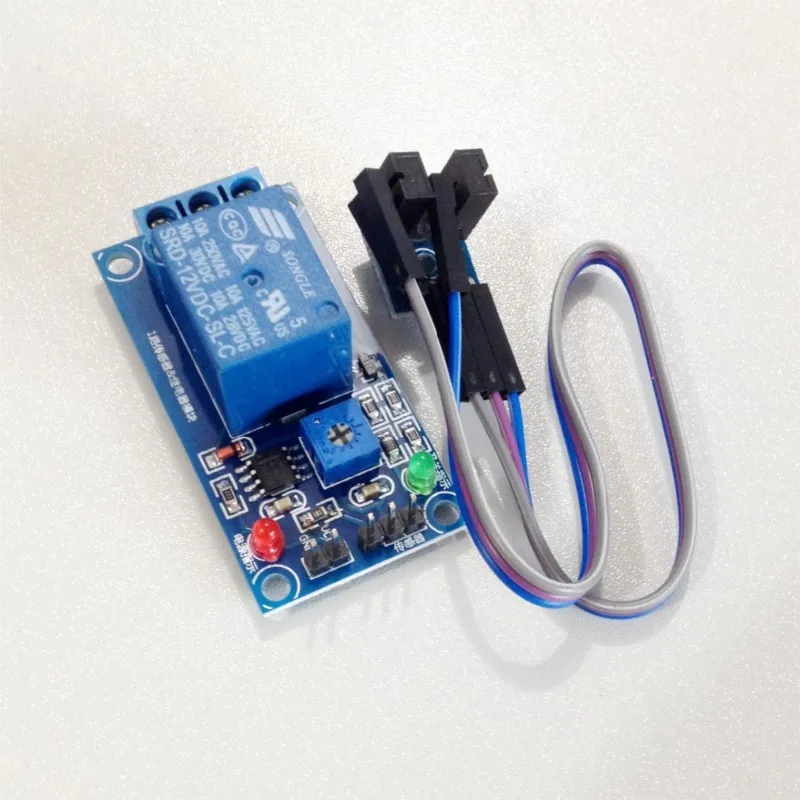 LED Indicator Light 1-Channel Relay Module w Slotted Optical Sensor 5V 12V