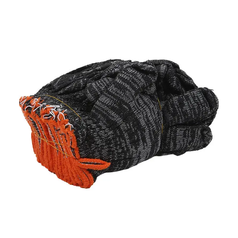 12/24pair Work Gloves Wear Resistant For Woodworking Gardening Outdoor Camping Climbing Fishing Non-slip Hard-wearing Mittens