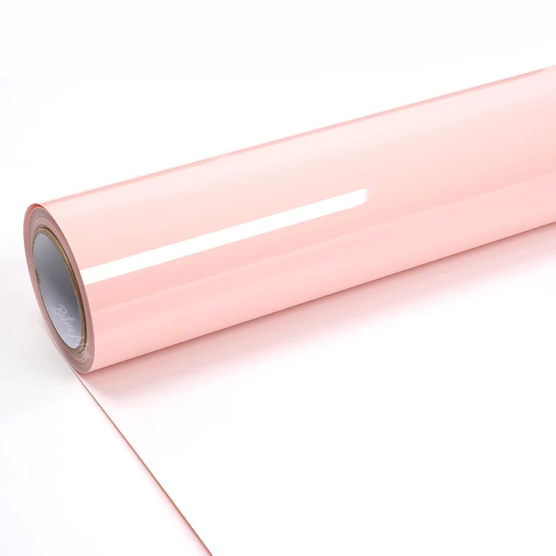 Bright PET Seashell Pink Car Packaging Vinyl Film Car Body Vinyl Sticker Without Bubbles Wrap Vinyl Films