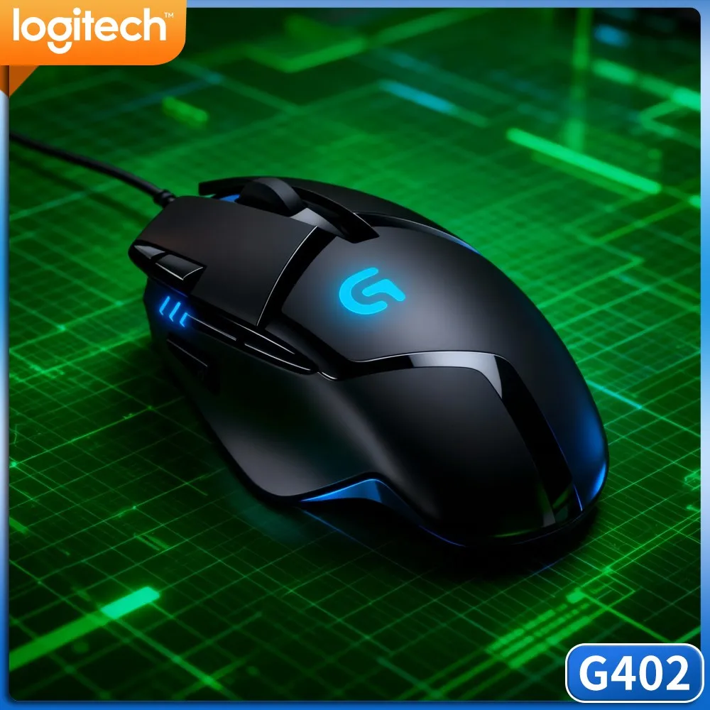Logitech G402 USB Wired Gaming Mouse Ergonomic Contoured Hand‑Fit Shell Stable Signal For Notebook Leisure Time