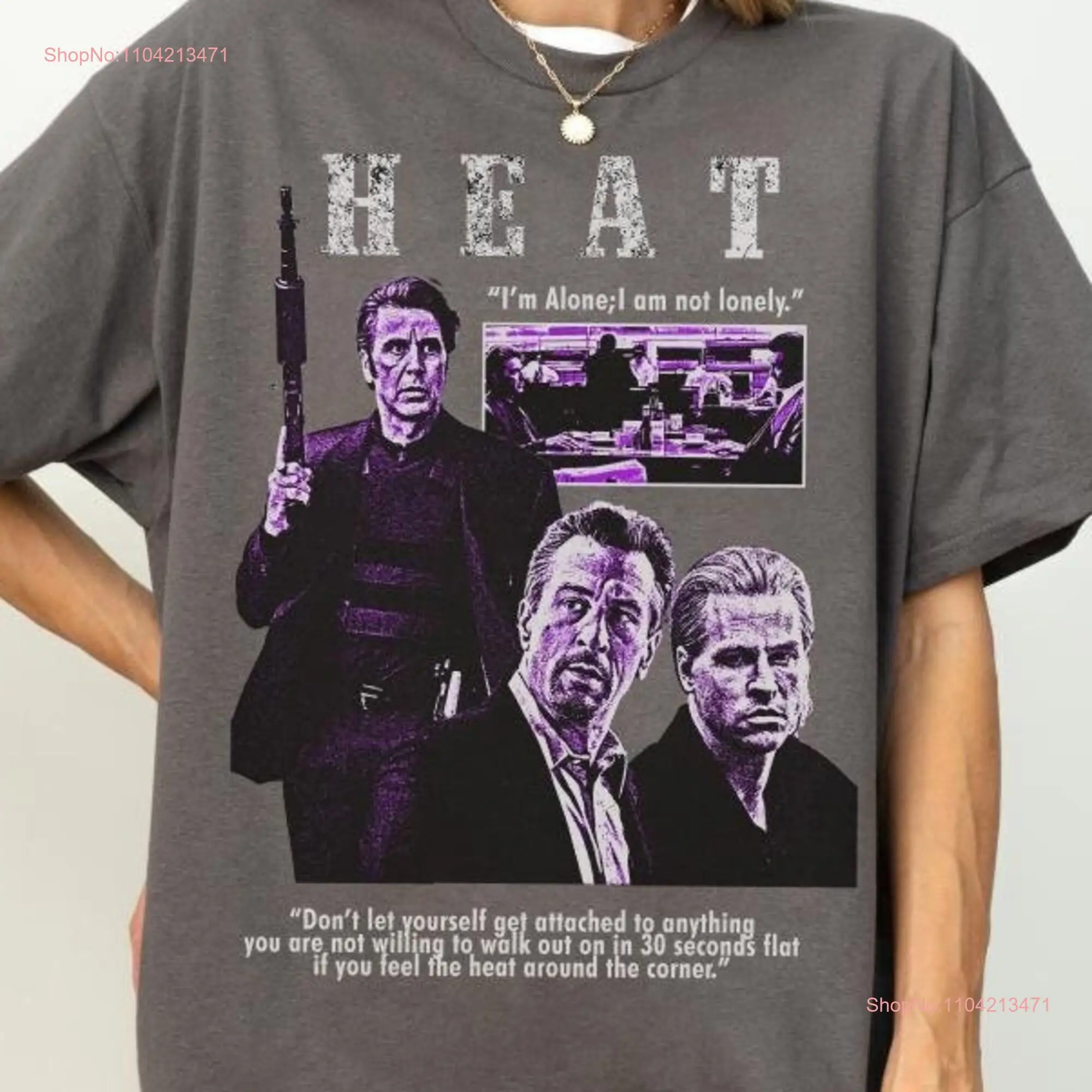 Retro Heat Movie 1995 T Shirt Michael Mann Vintage Lover Al Pacino long or short sleeves