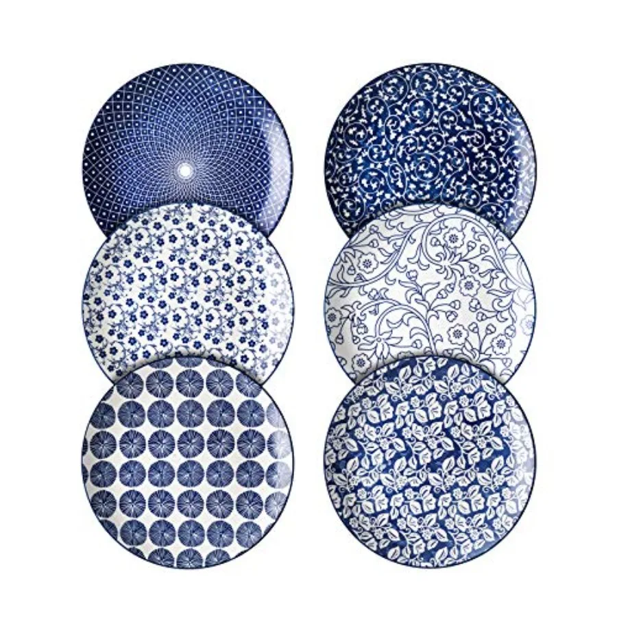 

Porcelain Dinner Plates Large Size Ceramic Plates for Salad Pancakes Scratch Resistant Microwave Oven and Dishwasher Safe Plate