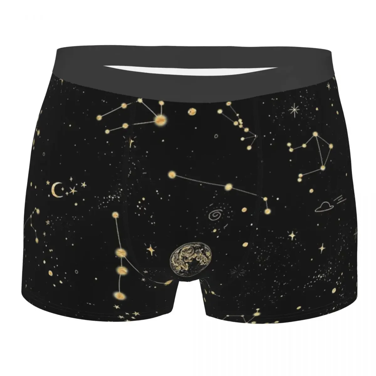 Fashion Boxer Shorts Panties Briefs Men's Into The Galaxy Underwear Occult Witch Magic  Soft Underpants for Male