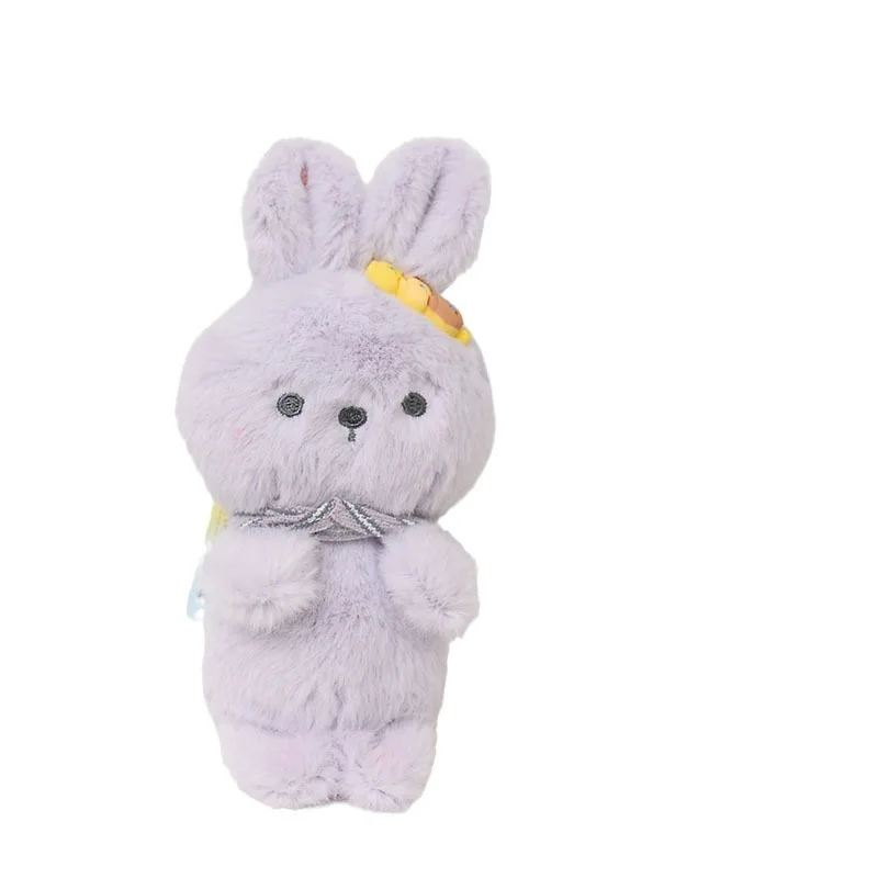 Llavero con colgante de conejo de dibujos animados, bonito muñeco de peluche de darling Bunny, delicado, estirado, accesorios de bolsa, dulce regalo, nuevo