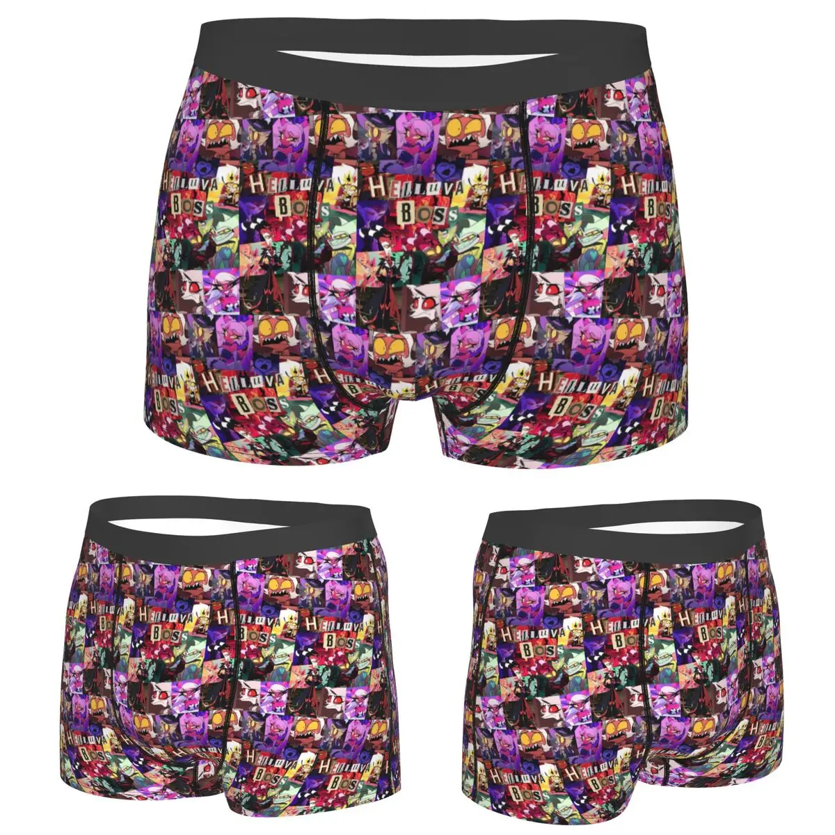 

Boxer Underpants Shorts Helluva Boss Cartoon Panties Male Soft Underwear for Homme Man Boyfriend Gift