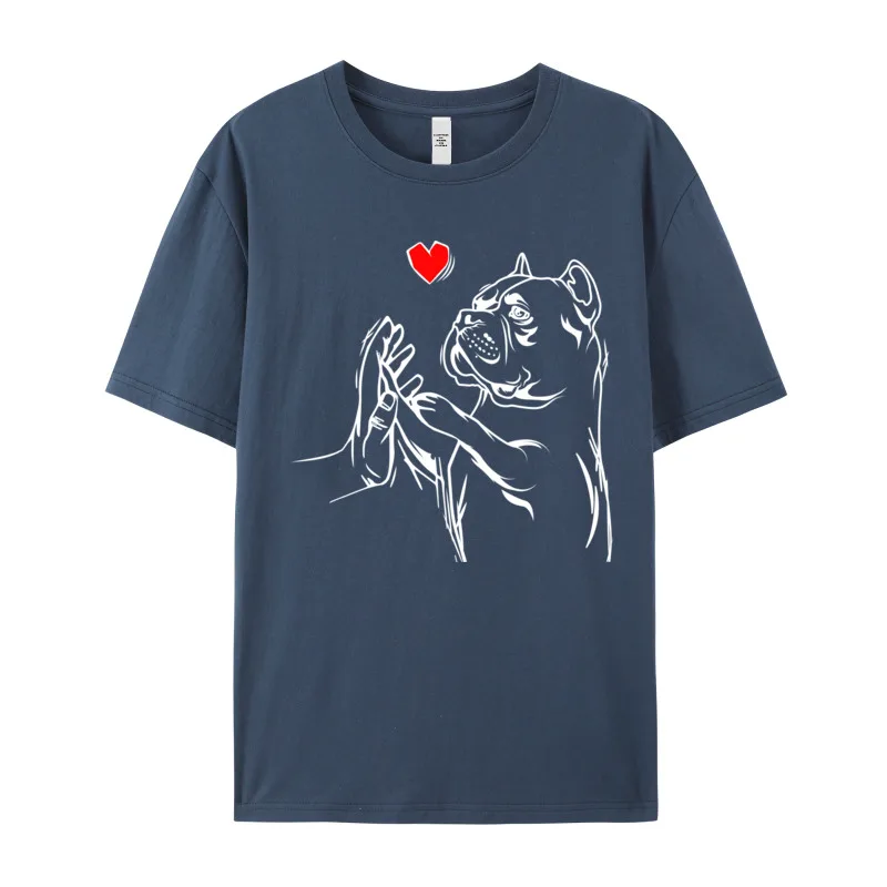 Gift Short Sleeve Tops Tees Mother Day Family Round Collar Pure Cotton Tshirts Man T-shirts American Bully Love Cute Pitbull
