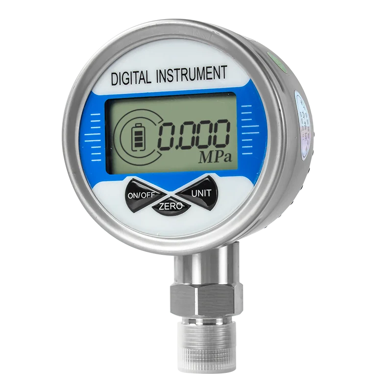 Radial 60mm Dial LCD Display Digital Pressure Meter -25KPa-25KPa -100KPa-100KPa NPT1/2 Battery Power Hydraulic Pressure Gauge