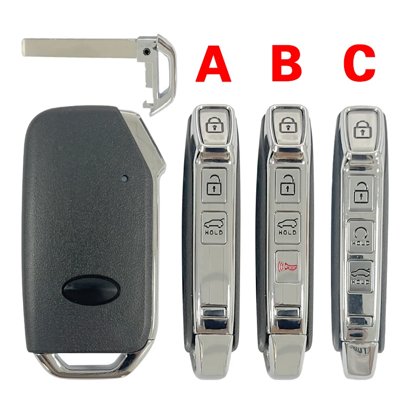 CS051041 3/4Buttons Universal Remote Key Shell For KIA Replacement Key Case Cover With blade