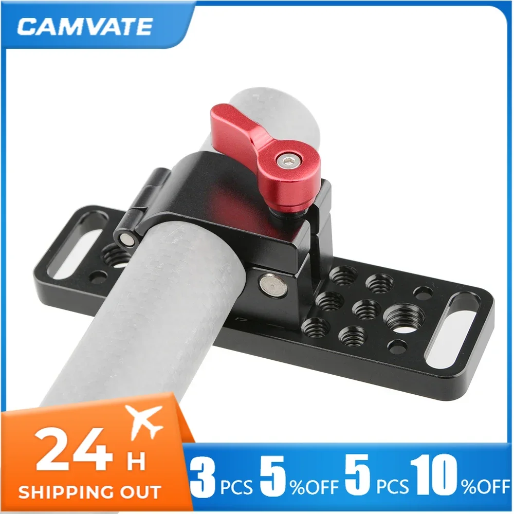 CAMVATE 25mm Rod Clamp With Mounting Plate For DJI Ronin-M,Freefly MOVI Stabilizer(Microphone,Video Light,Display,LCD Mounting)