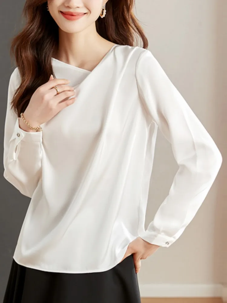 Fashion Long Sleeve V-Neck Women Blouse Casual White Blouse Shirt Women Tops Blouses Shirts Blusas Para Mujer Camisas Blusa