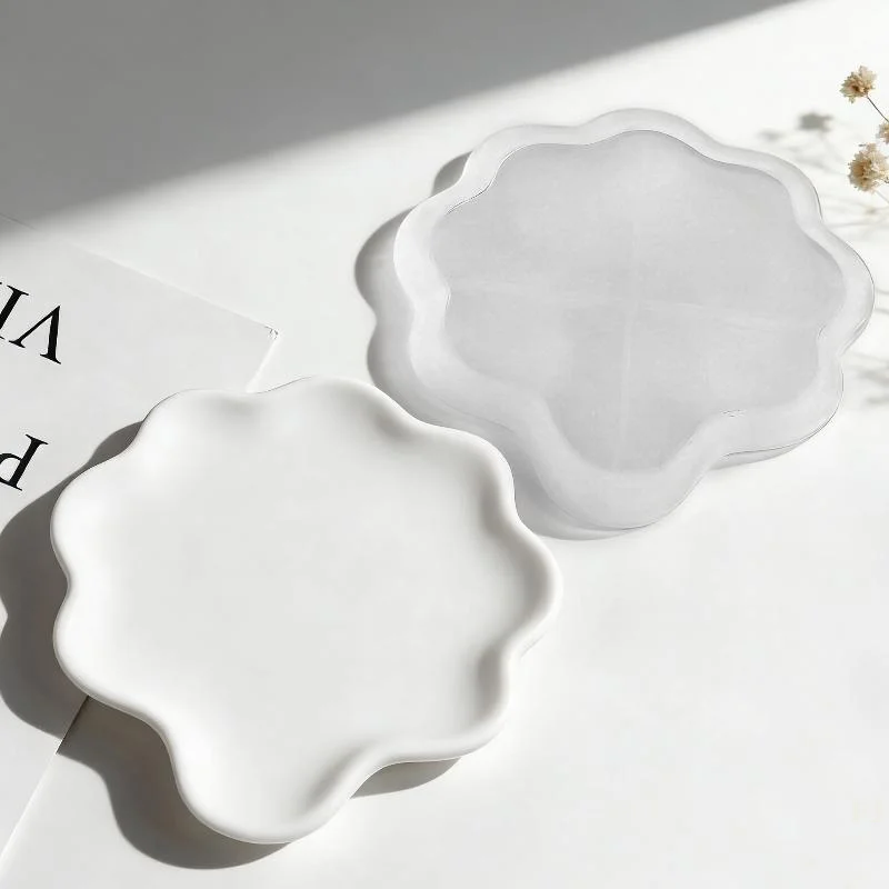 [YU]Flower Tray Silicone Mold Cloud Coaster Silicone Molds For Irregular Tray DIY Jewelry Trinket Dish Candle Holder Casting