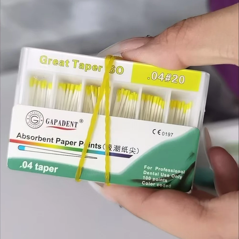3 Boxes Dental Absorbent Paper Points GAPADENT PP 02/04/06 Taper Disposable Dentist Root Canal Endo Tooth Cavity Dry Materials