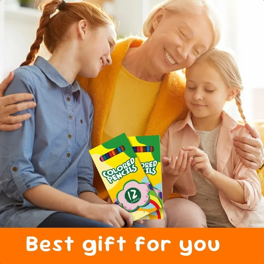 Цветные карандаши 432 шт., оптом, 12 разных цветов, 36 упаковок предварительно заточенных цветных карандашей для школьных цветных карандашей