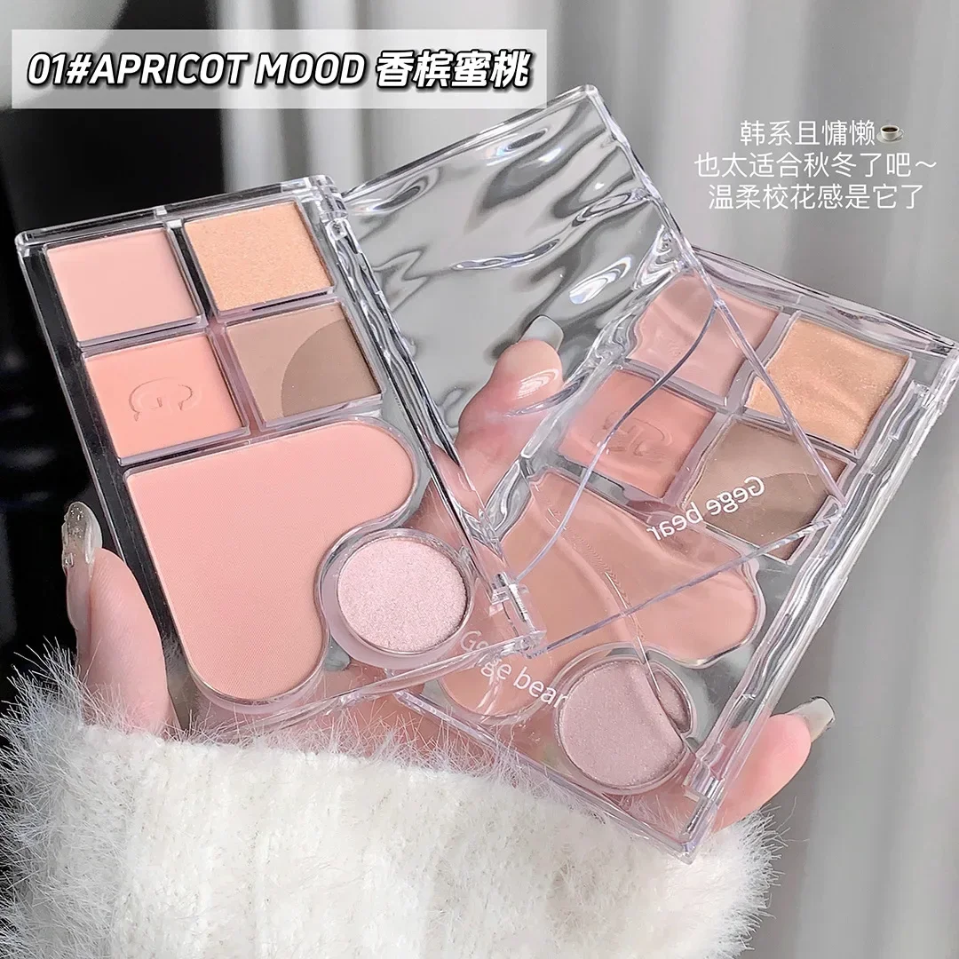 

Gege Bear Eyeshadow Palette Natural Blusher Shadow Eye Matte Long-lasting Waterproof Rare Beauty Cosmetics Korea Makeup